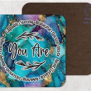 You Are - Blue Marble Coasters